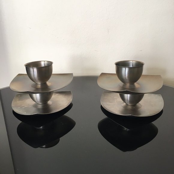 MCM 4 Set Stainless Steel Egg Cups - Picture 4 of 5